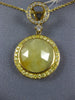 5.36CT WHITE & YELLOW DIAMOND & YELLOW SAPPHIRE 18K YELLOW GOLD CIRCULAR PENDANT