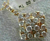 ESTATE LARGE 2.0CT ROUND DIAMOND 14K ROSE GOLD 3D SQUARE FLOWER FLOATING PENDANT