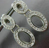 ESTATE .75CT ROUND DIAMOND 14KT WHITE GOLD CLASSIC OVAL DROP EARRINGS #15150