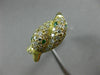 ESTATE WIDE 1.60CT DIAMOND & EMERALD 18K YELLOW GOLD CRISS CROSS BIRD RING 22075
