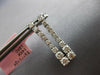 ESTATE 1.10CT DIAMOND 14KT WHITE GOLD ROUND CLASSIC JOURNEY BAR HANGING EARRINGS