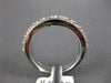 .89CT DIAMOND 18KT WHITE GOLD 4MM ROUND SEMI ETERNITY FILIGREE ANNIVERSARY RING