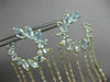 ESTATE LARGE 10CT AAA BLUE TOPAZ 14K YELLOW GOLD FLOWER JOURNEY HANGING EARRINGS