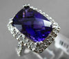 ESTATE 6.22CTW DIAMOND & AAA AMETHYST 14KT WHITE GOLD FILIGREE ENGAGEMENT RING