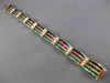 ESTATE WIDE 11.4CT DIAMOND & AAA MULTI GEM 18K YELLOW GOLD TENNIS BRACELET 25985