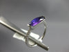ESTATE 1.31CT DIAMOND & AAA AMETHYST 14KT WHITE GOLD 3D CLASSIC BAR RING