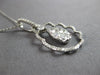 .59CT DIAMOND 18KT WHITE GOLD 3D ROUND CLUSTER FLORAL TEAR DROP FLOATING PENDANT