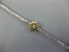 ESTATE WIDE 6.66CT DIAMOND & AAA SAPPHIRE 14K 2 TONE GOLD FLOWER TENNIS BRACELET
