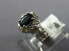 1.52CT DIAMOND AAA SAPPHIRE 14K WHITE GOLD OVAL ROUND & BAGUETTE FRIENDSHIP RING
