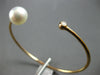 .03CT DIAMOND & AAA SOUTH SEA PEARL 14KT ROSE GOLD 3D SOLITAIRE BANGLE BRACELET