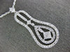 LARGE 1.84CT DIAMOND 18K WHITE GOLD ROUND & PRINCESS INVISIBLE TEAR DROP PENDANT
