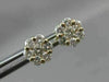 ESTATE .88CT ROUND DIAMOND DESIGN 14K YELLOW GOLD EARRINGS FLOWER CLUSTER #21814