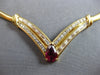 LARGE 5.76CT DIAMOND & AAA RUBY 14KT YELLOW GOLD 3D MULTI SHAPE NECKLACE #28196