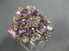 ESTATE 5.0CT AAA AMETHYST TANZANITE & PINK QUARTZ 14KT ROSE GOLD FILIGREE RING