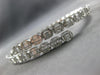 LARGE 5.83CT DIAMOND 18K WHITE GOLD INVISIBLE CRISS CROSS FLEXIBLE CUFF BRACELET