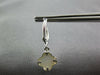 AAA MOTHER OF PEARL 14KT WHITE GOLD 4 LEAF CLOVER FLOWER HANGING EARRINGS #27007