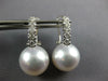 .73CT DIAMOND & SOUTH SEA PEARL 18KT WHITE GOLD CLASSIC CLIP ON HANGING EARRINGS