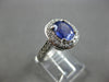 2.64CT DIAMOND & AAA TANZANITE 14KT WHITE GOLD OVAL & ROUND ENGAGEMENT RING 3046