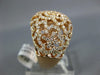 ESTATE LARGE 1.51CT DIAMOND 18KT ROSE GOLD 3D FLOWER OPEN FILIGREE COCKTAIL RING