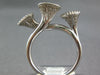 ESTATE LARGE 1.30CT DIAMOND 14KT WHITE GOLD 3D CLASSIC OVAL CRISS CROSS FUN RING