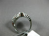 ESTATE 2.41CT ROUND DIAMOND & SAPPHIRE 18KT WHITE GOLD 3D BEZEL ENGAGEMENT RING