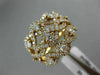 ESTATE LARGE 2.09CT ROUND DIAMOND 18KT ROSE GOLD 3D MULTI ROW INFINITY LOVE RING