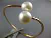 LARGE AAA SOUTH SEA PEARL 18KT ROSE GOLD CLASSIC 3D CRISS CROSS BANGLE BRACELET
