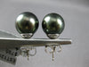 ESTATE AAA TAHITIAN PEARL 14KT WHITE GOLD 3D CLASSIC STUD EARRINGS