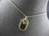 ESTATE .40CT DIAMOND 14K YELLOW GOLD 3D CLASSIC OCTAGON DOG TAG FLOATING PENDANT