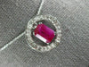 ESTATE 2.20CT DIAMOND & AAA RUBY 18KT WHITE GOLD SOLITAIRE FLOATING PENDANT #392