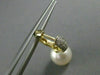 ESTATE .25CT DIAMOND 14KT GOLD AAA SOUTH SEA PEARL 3 ROW HUGGIE HANGING EARRINGS