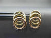 ESTATE LARGE 14K WHITE YELLOW & ROSE GOLD CIRCLE OF LIFE HANGING EARRINGS #22755