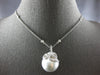 EXTRA LARGE .44CT DIAMOND & AAA SOUTH SEA PEARL 18K WHITE GOLD INFINITY NECKLACE