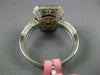 ESTATE LARGE GIA 2.79CT WHITE & CANARY DIAMOND 18K TWO TONE GOLD ENGAGEMENT RING