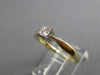 ESTATE .15CT DIAMOND 14K 2 TONE GOLD 3D CLASSIC SOLITAIRE ENGAGEMENT RING #28007
