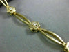 ANTIQUE .30CT ROUND DIAMOND 14K YELLOW GOLD CLASSIC DAISY FLOWER BRACELET #10577