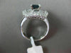 ESTATE LARGE 3.54CT DIAMOND EXTRA FACET SAPPHIRE 18KT WHITE GOLD ENGAGEMENT RING