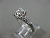ANTIQUE .45CT DIAMOND 14KT WHITE GOLD FILIGREE FISHTAIL ENGAGEMENT RING #9103