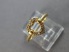 ESTATE .10CT DIAMOND 14KT YELLOW GOLD 3D CLASSIC OPEN HEART LOVE FUN RING #27893