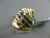 LARGE .68CT BLACK DIAMOND & YELLOW SAPPHIRE 18K WHITE & ROSE GOLD 3D BEETLE RING