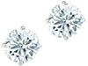 ESTATE .60CT DIAMOND 14KT WHITE GOLD 3D ROUND SOLITAIRE STUD EARRINGS