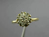 ESTATE .30CT ROUND DIAMOND 14K YELLOW GOLD CLASSIC CLUSTER STAR LOVE RING #23984