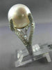ESTATE LARGE .90CT DIAMOND & AAA SOUTH SEA PEARL 18KT WHITE GOLD ENGAGEMENT RING