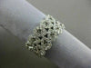 ESTATE 1.66CT DIAMOND 14KT WHITE GOLD 2 ROW FILIGREE SEMI ETERNITY WEDDING RING