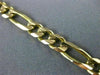 ESTATE LONG 14KT YELLOW GOLD CLASSIC SOLID ITALIAN FIGARO MEN'S BRACELET #19537