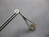 ESTATE .88CT DIAMOND 14KT WHITE GOLD CLASSIC FLOWER TEAR DROP HANGING EARRINGS
