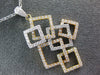 ESTATE LARGE 1.1CT DIAMOND 18K TRI COLOR GOLD MULTI SQUARE LOVE KNOT FUN PENDANT