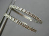 0.85CT ROUND DIAMOND 14KT WHITE GOLD 3D CLASSIC 2mm HOOP HANGING EARRINGS #25885