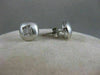 ESTATE .36CTW PRINCESS DIAMOND 14KT WHITE GOLD EARRINGS INVISIBLE SET 9MM #7763