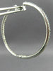 ESTATE 1.42CT ROUND DIAMOND 14KT WHITE GOLD 3D INSIDE OUT HOOP EARRINGS #18562